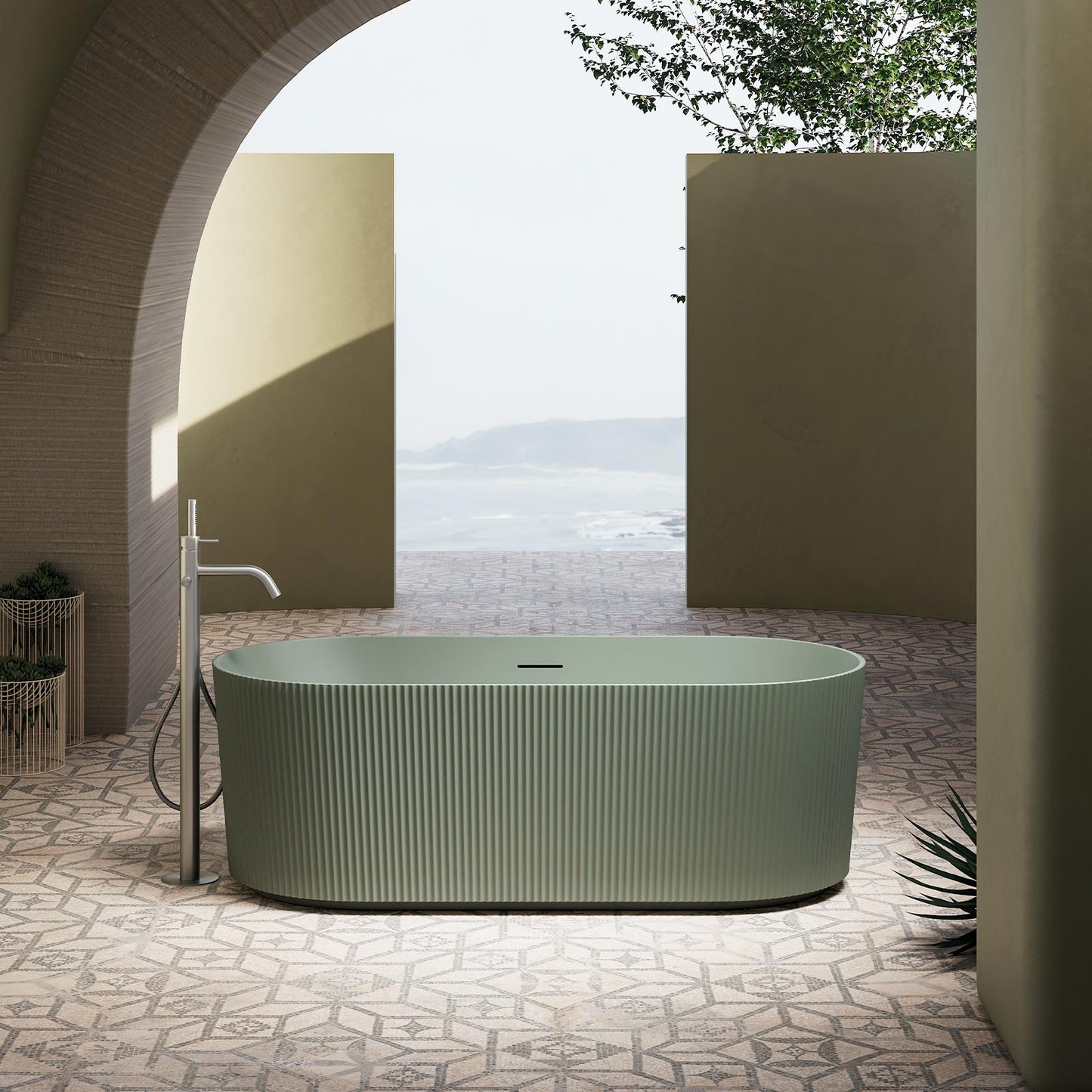 C970 VASCA CENTRO STANZA VERDE OPACO