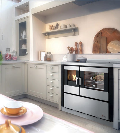 Kook 80 Metallo Nero Cucina a Legna 7,5 Kw CADEL
