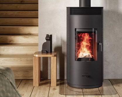 Spin Plus 9 Wood Ghisa Nero Stufa a Legna Ventilata e Canalizzata ad Aria 9 kW Cadel