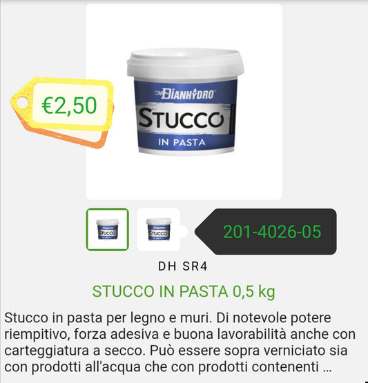 Stucco in pasta 0,5 KG