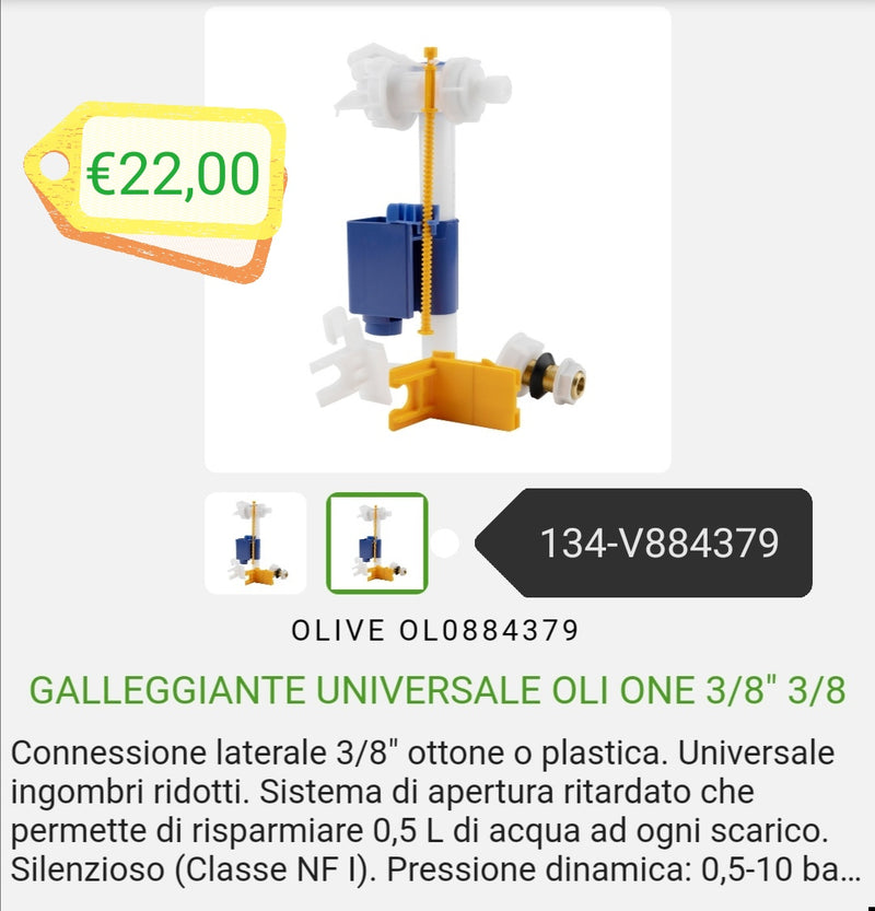 Universal float for universal oil cassettes