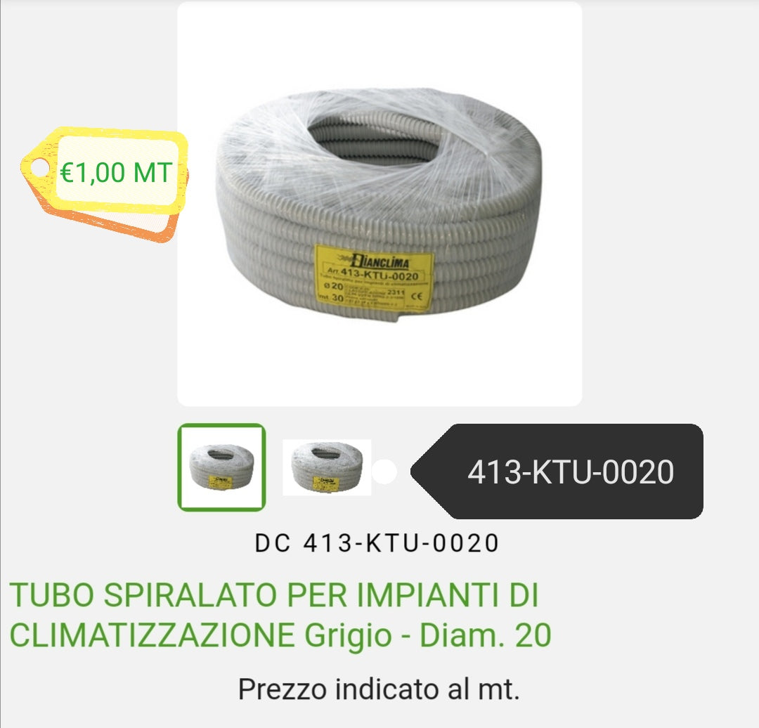 Tubo spiralato Dm.20