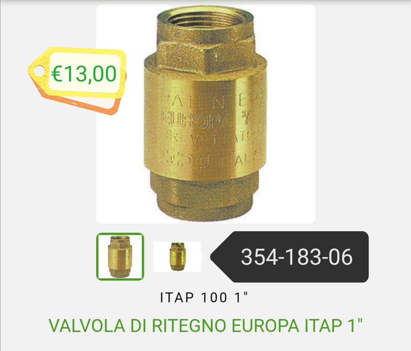 Europa Check Valve 1"