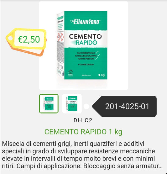 Cemento Rapido 1 Kg